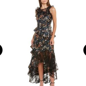 Sachin & Babi Titiana Sleeveless Silk Twill Garden Cocktail Dress